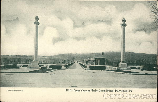 Front View to Market Street Bridge Harrisburg Pennsylvania