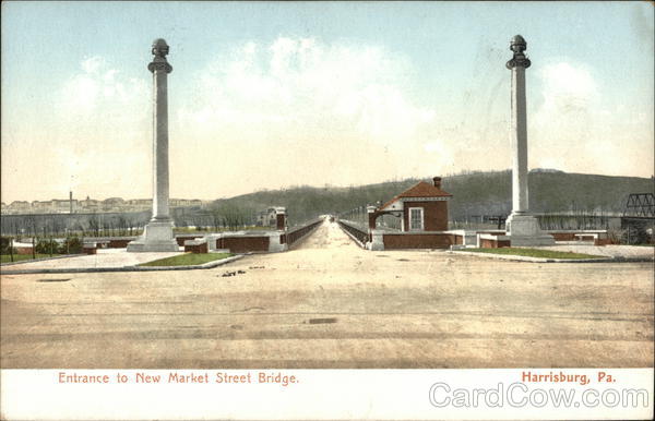 Entrance to New Market Street Bridge Harrisburg Pennsylvania
