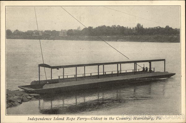 Independence Island Rope Ferry - Oldest in the Country Harrisburg Pennsylvania