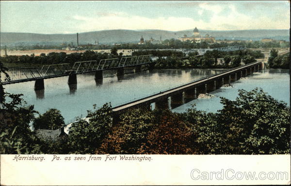 City as Seen from Fort Washington Harrisburg Pennsylvania