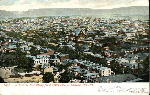 View of Harrisburg From Stand Pipe Pennsylvania
