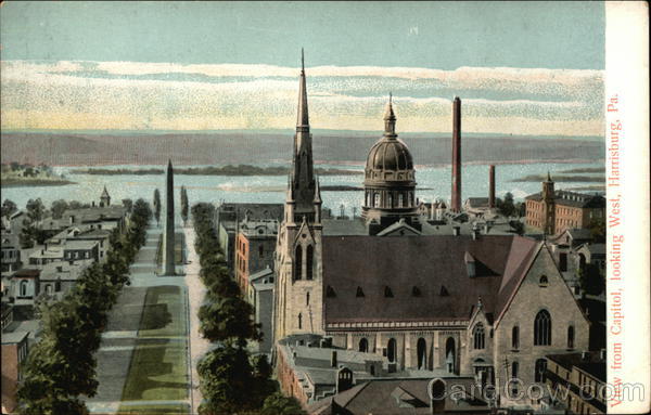 View from Capitol, Looking West Harrisburg Pennsylvania