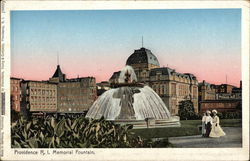 Memorial Fountain Providence, RI Postcard Postcard Postcard