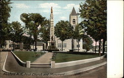 First Church and Monument Nashua, NH Postcard Postcard Postcard