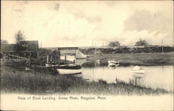 Boat Landing, Jones River Kingston, MA Postcard Postcard Postcard