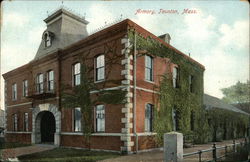 View of Armory Building Taunton, MA Postcard Postcard Postcard