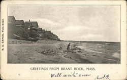 Greetings from Brant Rock, Mass. Marshfield, MA Postcard Postcard Postcard