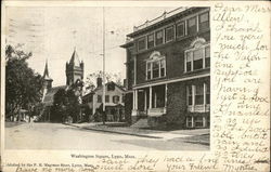 View of Washington Square Lynn, MA Postcard Postcard Postcard