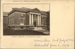 Public Library Building Stoughton, MA Postcard Postcard Postcard