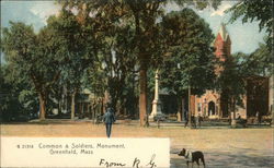 Common & Soldiers Monument Postcard