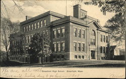 Greenfield High School Massachusetts Postcard Postcard Postcard