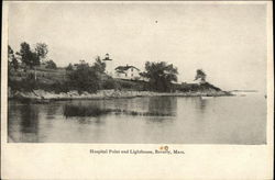 Hospital Point and Lighthouse Beverly, MA Postcard Postcard Postcard