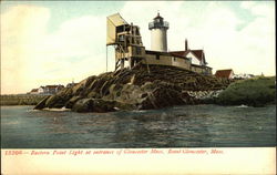 Eastern Point Light East Gloucester, MA Postcard Postcard Postcard