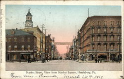 Market Street from Market Square Postcard