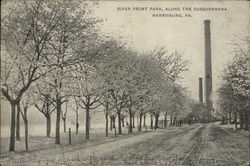 River Front Park, Along the Susquehanna Postcard