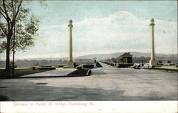 Entrance to Market Street Bridge Postcard