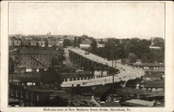 Birds-eye-view of New Mulberry Street Bridge Postcard