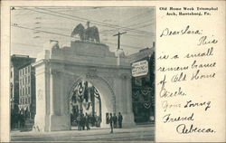 Old Home Week Triumphal Arch Postcard