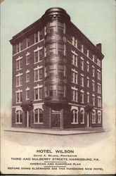 Hotel Wilson, Third and Mulberry Streets Postcard