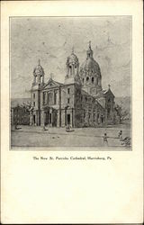 The New St. Patricks Cathedral Harrisburg, PA Postcard Postcard Postcard