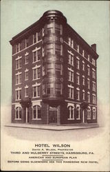 Hotel Wilson, Third and Mulberry Streets Postcard