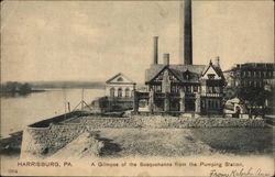 Glimpse of the Susquehanna from the Pumping Station Harrisburg, PA Postcard Postcard Postcard