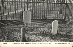 Grave of John Harris, Founder of City Harrisburg, PA Postcard Postcard Postcard