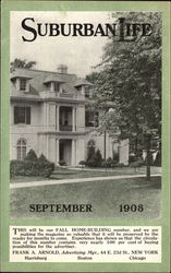 Cover of Suburban Life Magazine, September 1908 Advertising Postcard Postcard Postcard