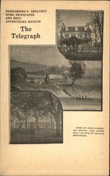 Home of John Harris, His Grave, and House Built on Site of His Old Residence Postcard