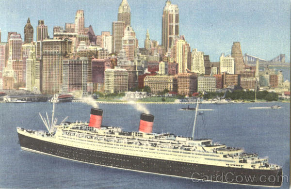 World's Largest Liner Arrives In New York Harbor New York City