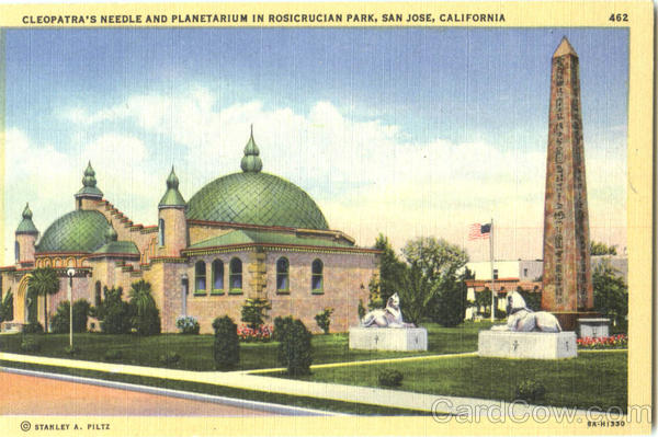 Cleopatra's Needle And Planetarium In Rosicrucian Park San Jose California Cleopatra's Needle And Planetarium In Rosicrucian Park San Jose California