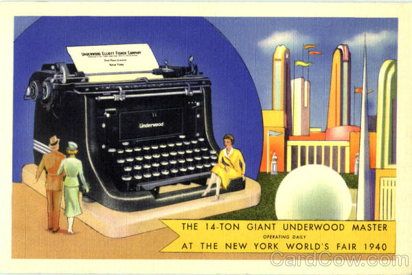 The Giant Underwood Master Typewriter 1939 NY World's Fair