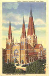 Catholic Cathedral Tulsa, OK Postcard Postcard