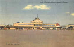 Chicago Midway Airport Illinois Postcard Postcard