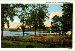 Ruggles Park On Canadohta Lake Scenic, PA Postcard Postcard