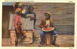 Give Us De Ring? Isn't Goin Be No Rine Postcard