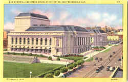 War Memorial And Opera House , Civic Center Postcard