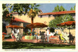 Open Air Dining Room The Desert Inn Palm Springs, CA Postcard Postcard