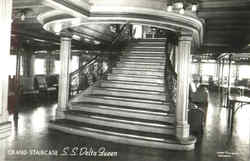 Grand Staircase S. S. Delta Queen Postcard