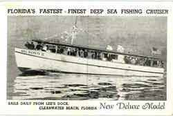 Florida's Fastest - Finest Deep Sea Fishing Cruiser Clearwater Beach, FL Postcard Postcard