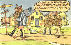 She's A Fast Worker Comic Postcard Postcard