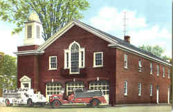 Fire Station Postcard