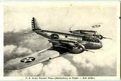 U. S. Army Pursuit Plane In Flight Postcard