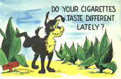 Do Your Cigarettes Tastes Different Lately? Postcard