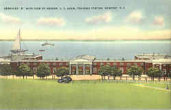 Barracks B With View Of Harbor Newport, RI Postcard Postcard