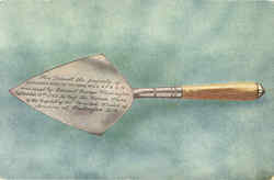 Trowel used by Washington laying the corner stone Postcard