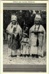 Indians Near Lawton Oklahoma Postcard 