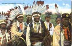 Indians In Ceremonial Attire Postcard
