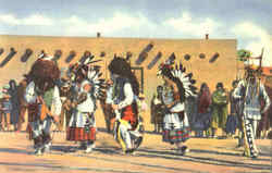 The Buffalo Dance Of The Pueblo Indians Postcard