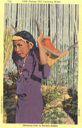 Little Papago Girl Carrying Water Postcard